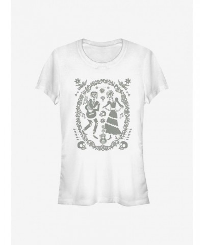 Disney Pixar Coco Paper Art Oval Girls T-Shirt $7.47 T-Shirts