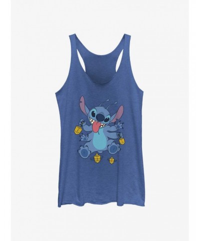 Disney Lilo & Stitch Hanukkah Spinning Dreidels Girls Tank $12.17 Tanks