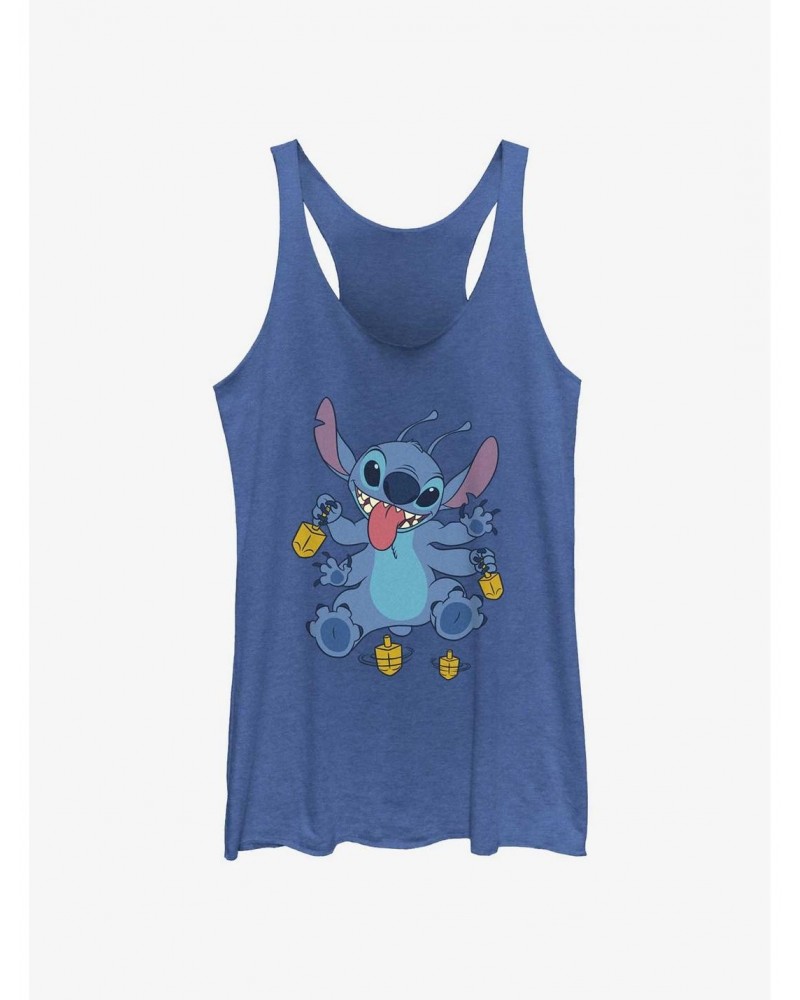 Disney Lilo & Stitch Hanukkah Spinning Dreidels Girls Tank $12.17 Tanks