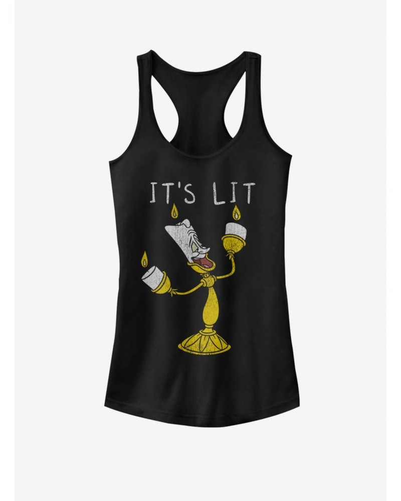 Disney Beauty and the Beast It's Lit Girls Tank $9.96 Tanks