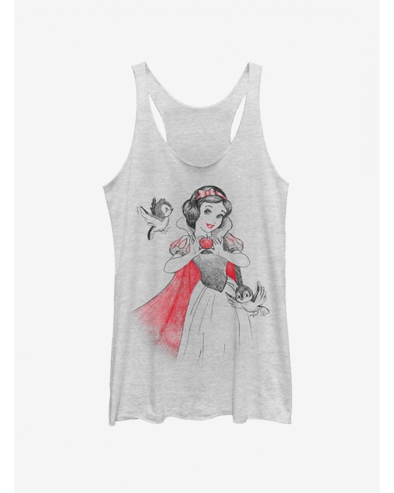 Disney Snow White Snow Sketch Vignette Girls Tank $12.95 Tanks