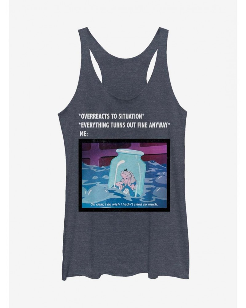 Disney Alice In Wonderland Anxiety Meme Girls Tank $9.07 Tanks