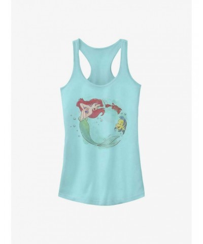 Disney The Little Mermaid Ariel, Flounder, and Sebastian Girls Tank $12.45 Tanks