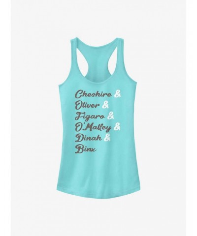 Disney Channel Cheshire, Oliver, Figaro, O'Malley, Dinah, Binx Girls Tank $8.72 Tanks