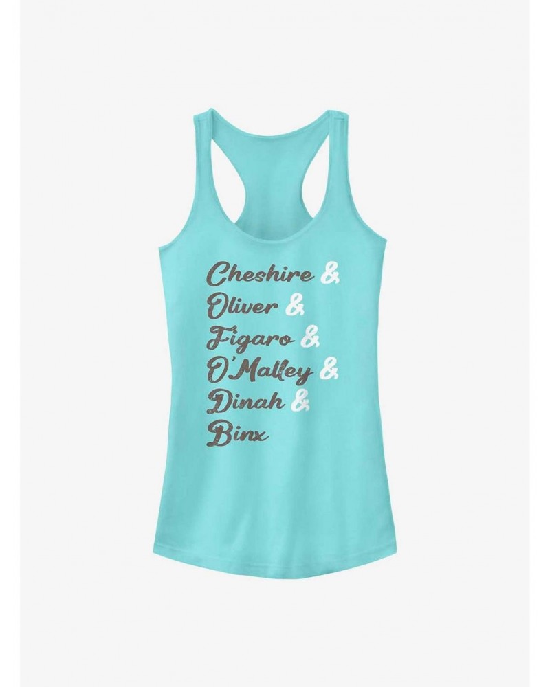 Disney Channel Cheshire, Oliver, Figaro, O'Malley, Dinah, Binx Girls Tank $8.72 Tanks