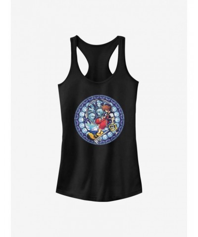 Disney Kingdom Hearts Stained Glass Sora Girls Tank $12.20 Tanks