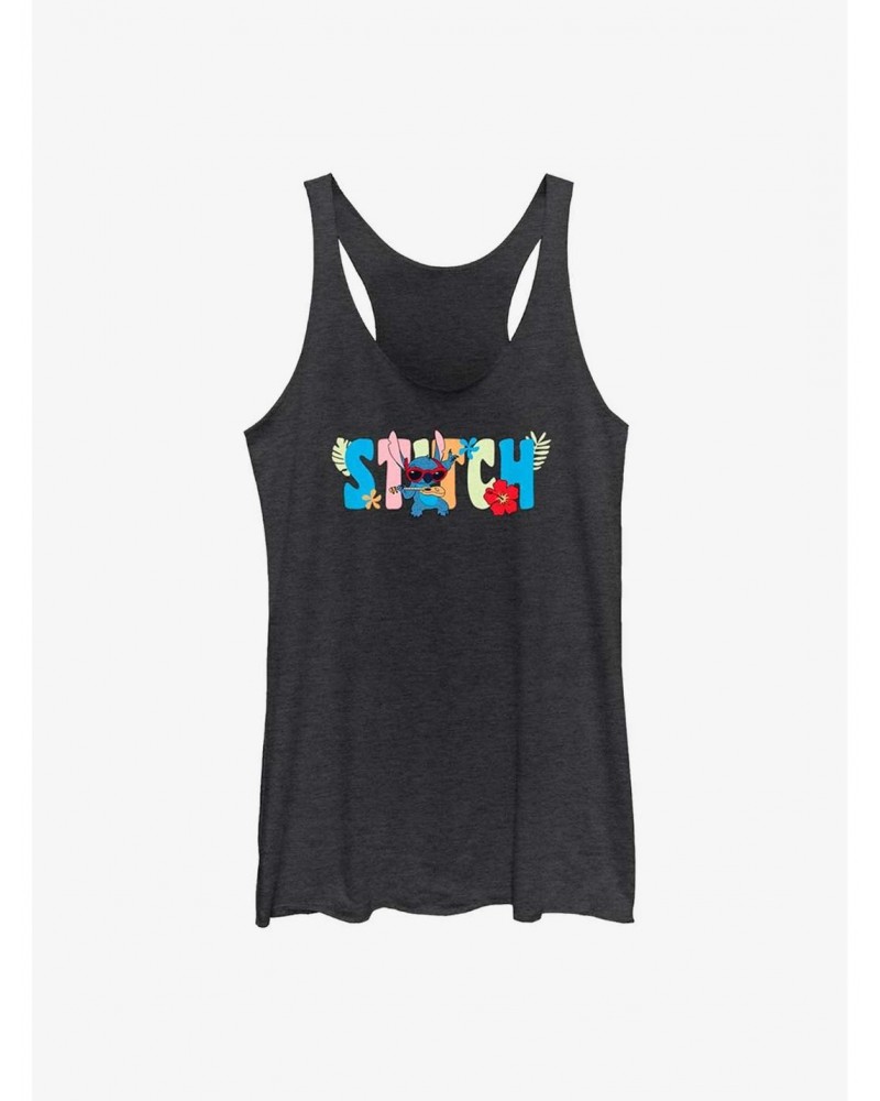 Dsny Lilo Stch Stitch Tropic Shades Girls Raw Edge Tank $12.69 Tanks