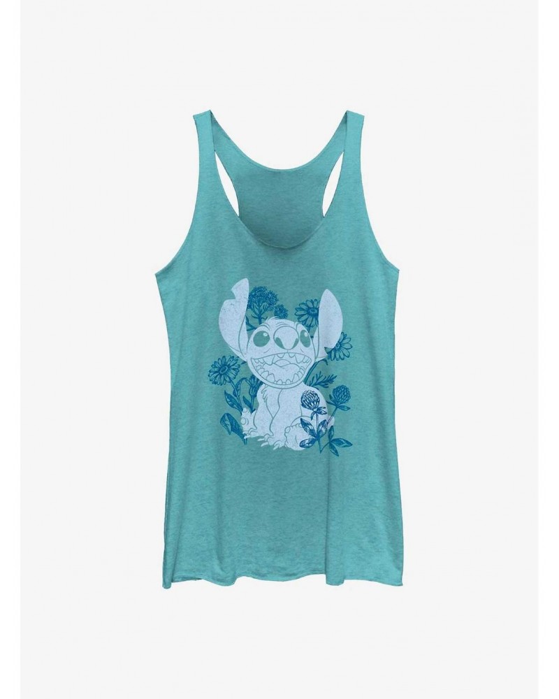 Disney Lilo & Stitch Floral Sketch Girls Tank $12.95 Tanks